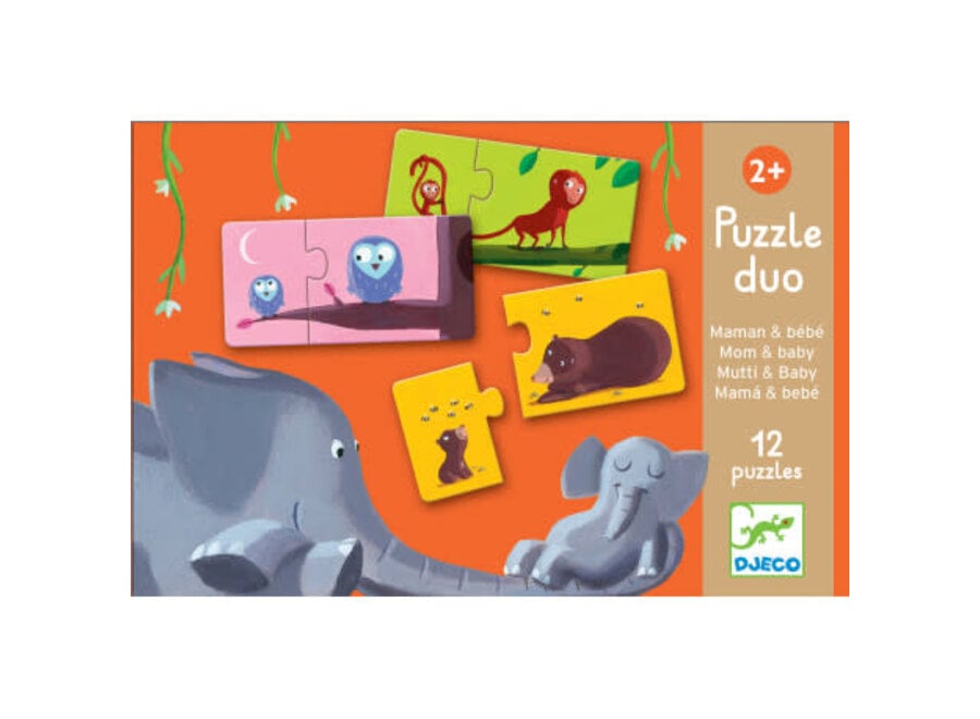 Puzzel duo - Mama & baby (12st.)
