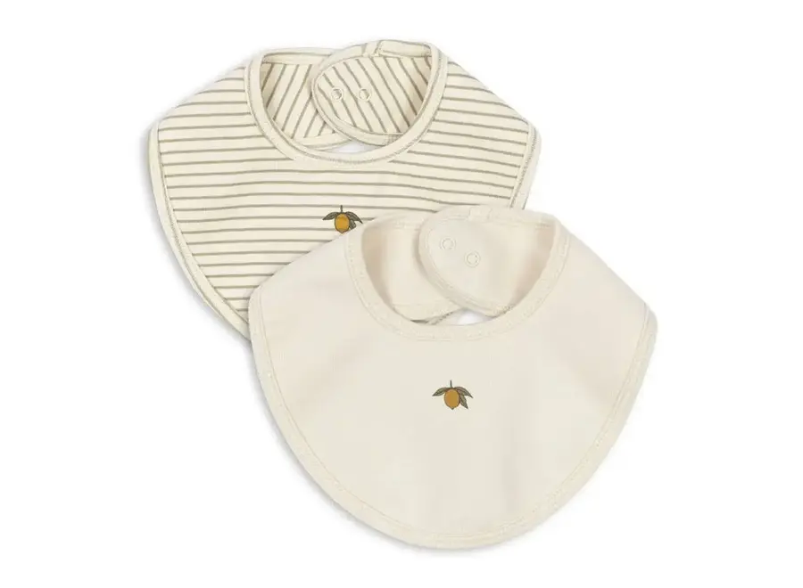 Basic 2-pack bib - Tea stripe