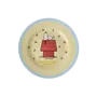 Round side plate - Cream - Snoopy print