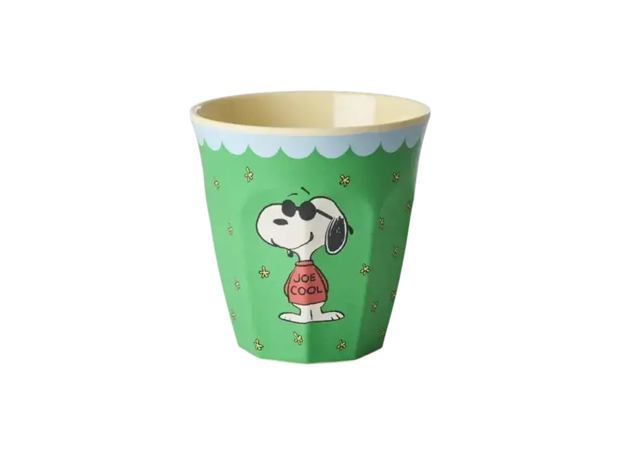 Melamine cup - Green - Snoopy print