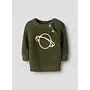 Memlen Emb LS knit - Winter moss