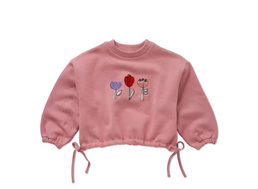 Boxy girls sweatshirt Bows - Painters blush