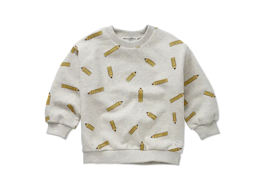 Sweatshirt Pencils colour print - Grey melee