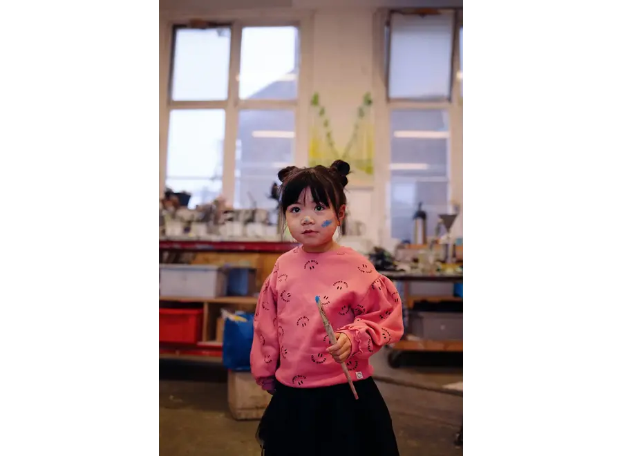 Sweatshirt Club choas print - Pink