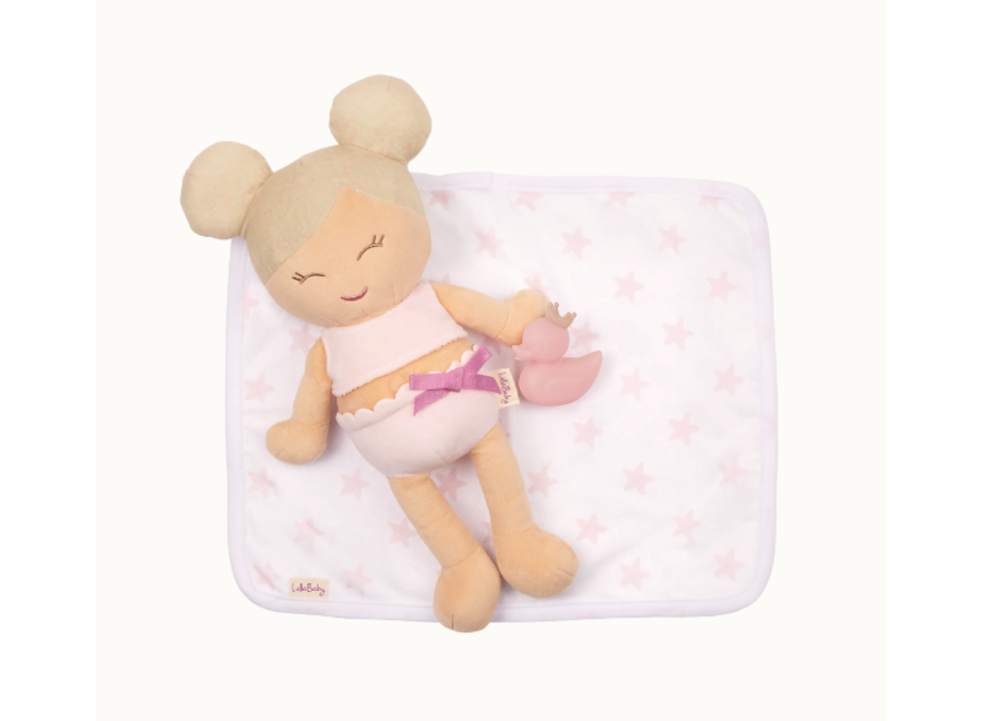 LullaBaby - Plush Girl Bath Doll Blond & Accessory