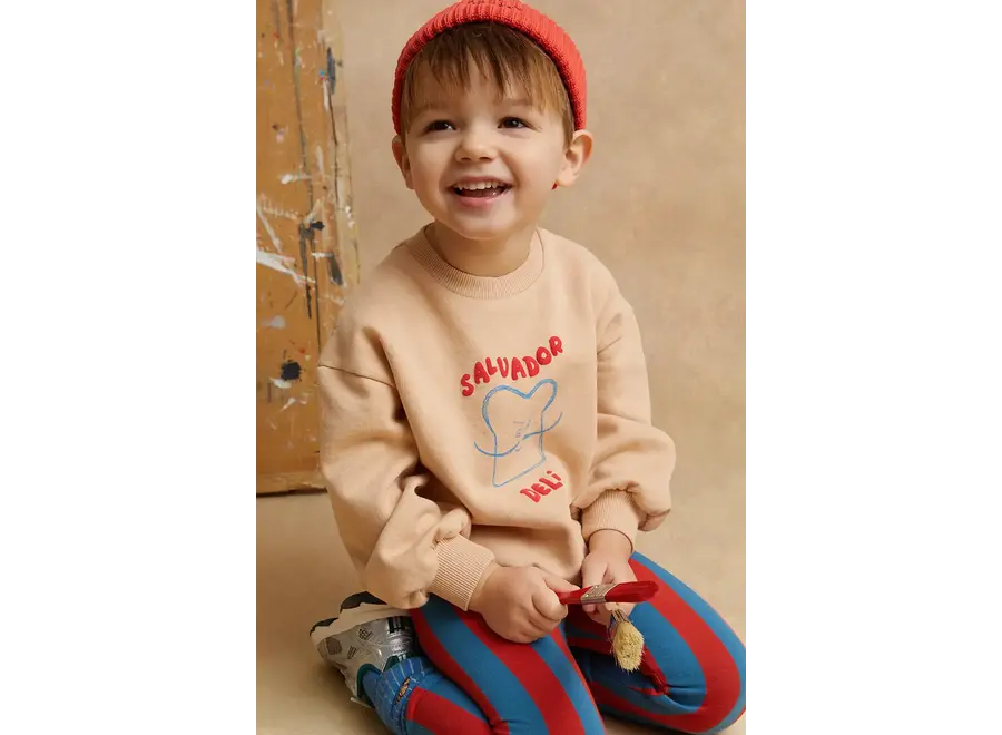 Winter legging - Blue/ Vivid red stripe
