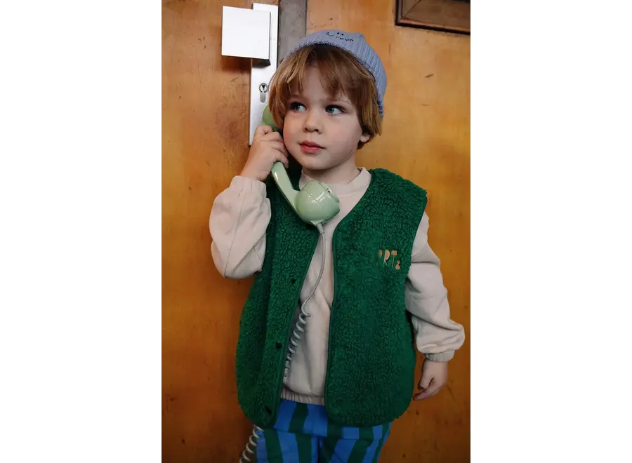 Loose teddy gilet - Deep green