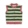 Knitted vest stripes - Deep green
