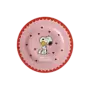 Round side plate - Pink - Snoopy print