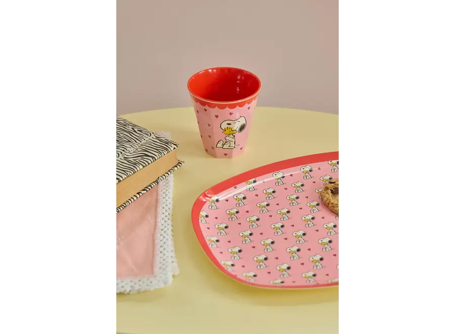 Melamine cup - Pink - Snoopy print