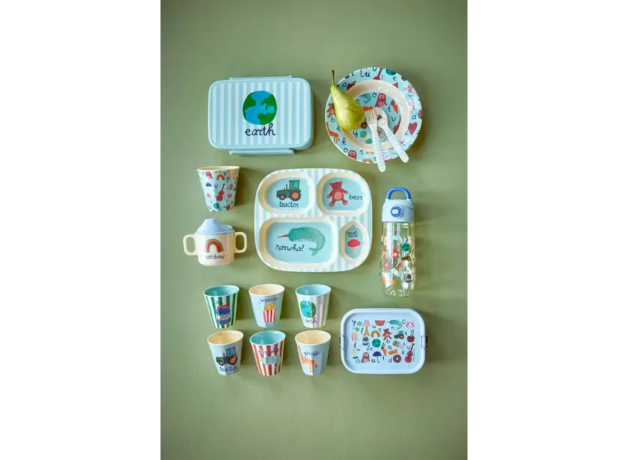Melamine cup - Blue - ABC print