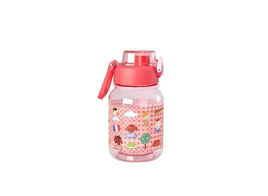 Tritan drinkfles - Red- Paris print