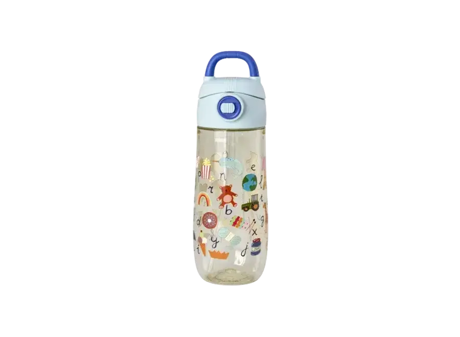 Tritan drinking bottle - Blue - ABC print