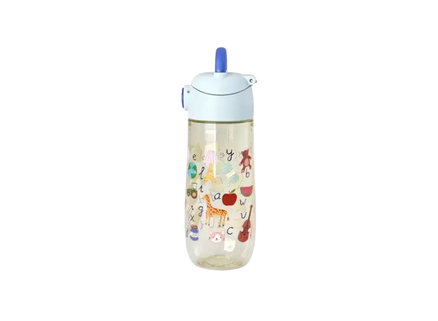 Tritan drinking bottle - Blue - ABC print