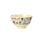 Melamine bowl small - Blue - Kids in Paris print (300ml)