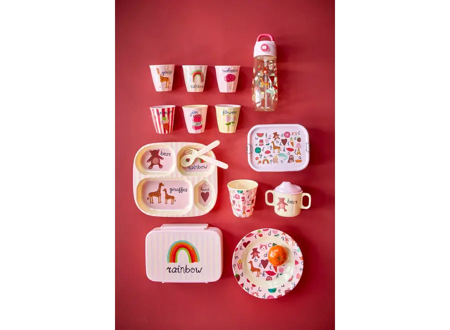 Melamine cup - Pink - ABC print