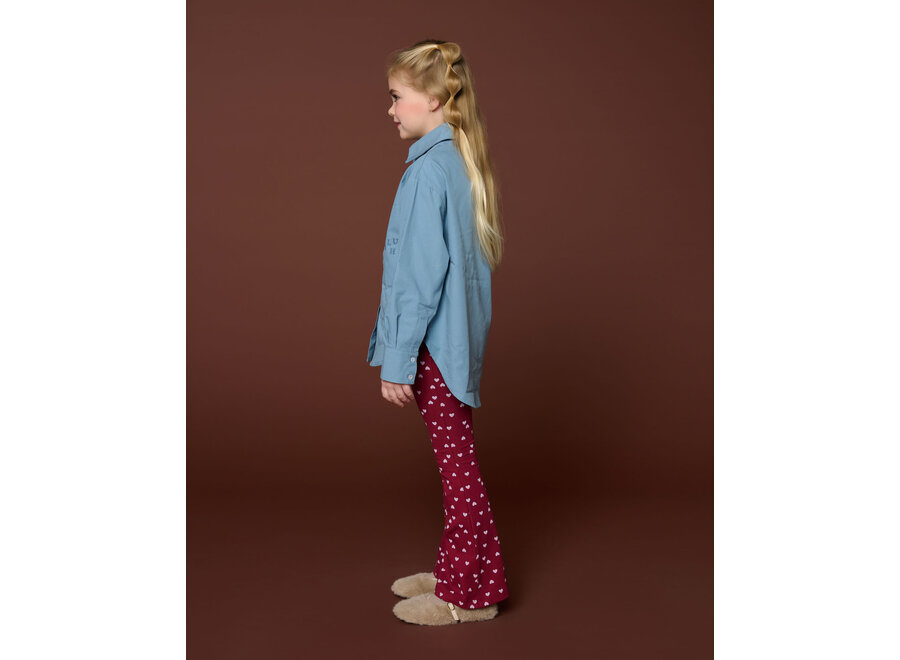 Bowie flared pants - Hearts AOP