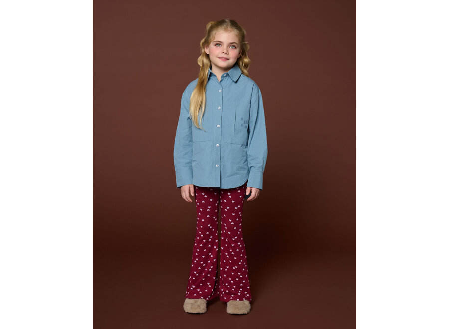 Bowie flared pants - Hearts AOP
