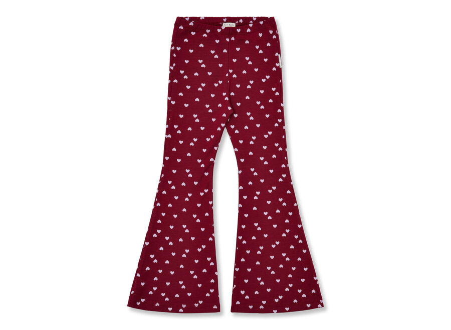 Bowie flared pants - Hearts AOP