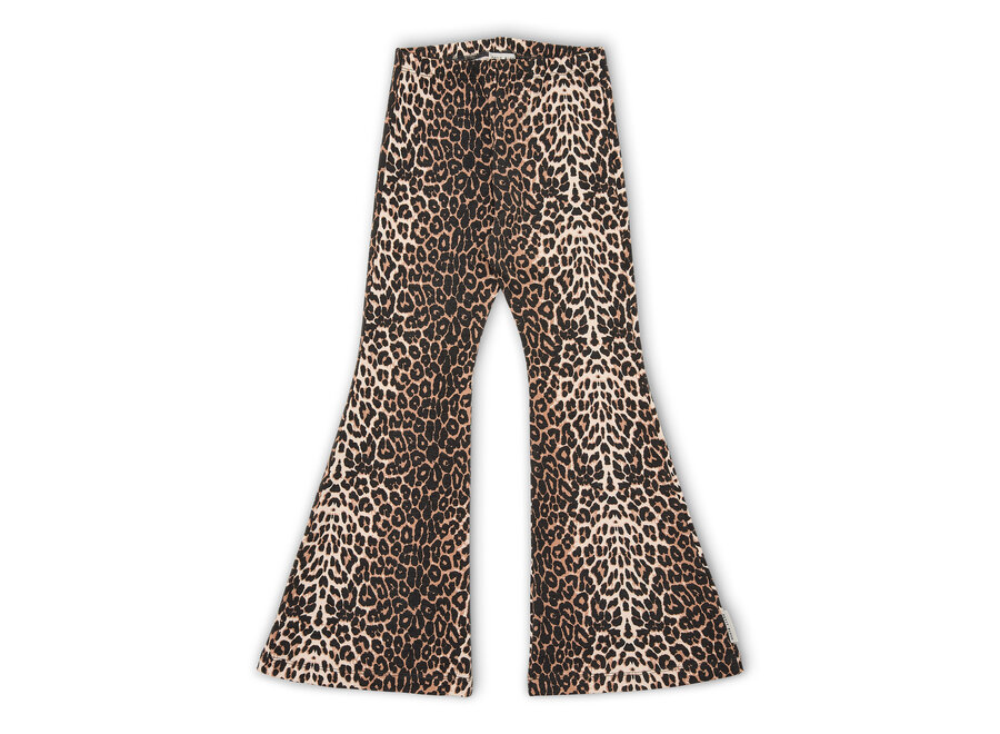 Bowie flared pants - Leopard AOP