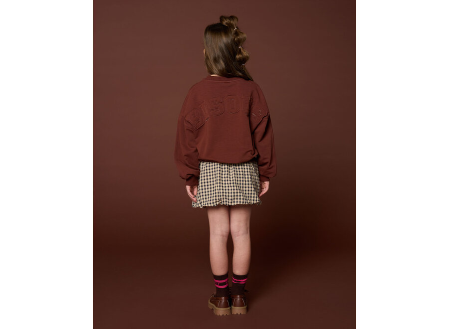 Cargo ballon skirt - Check beige/blue