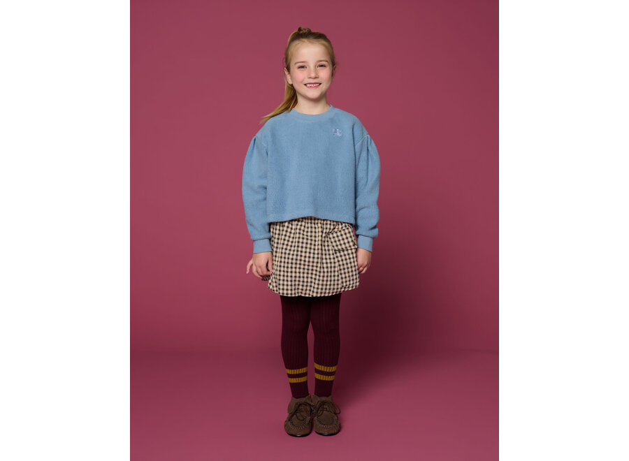 Cargo ballon skirt - Check beige/blue