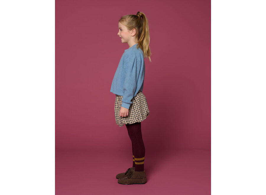 Cargo ballon skirt - Check beige/blue