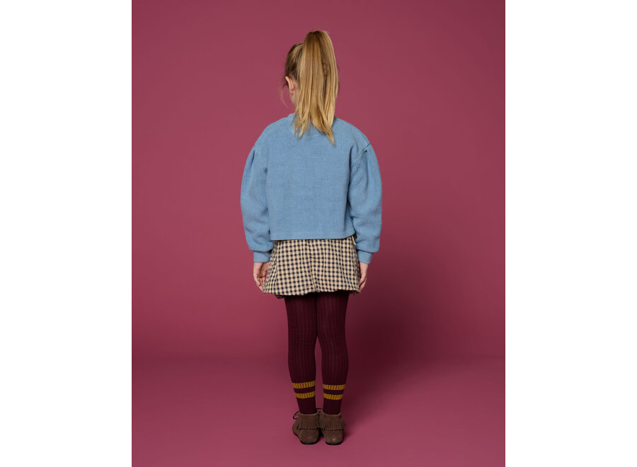 Cargo ballon skirt - Check beige/blue
