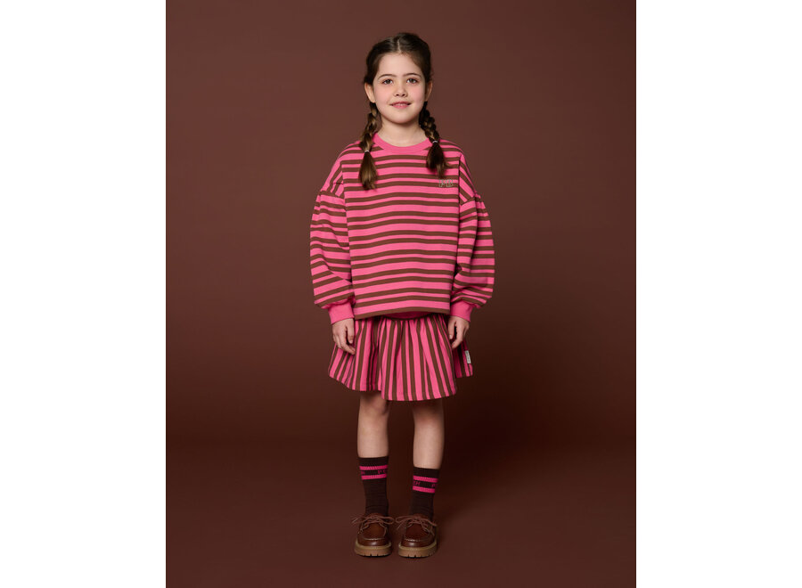 Easy sweater stripe - Pink/ brown