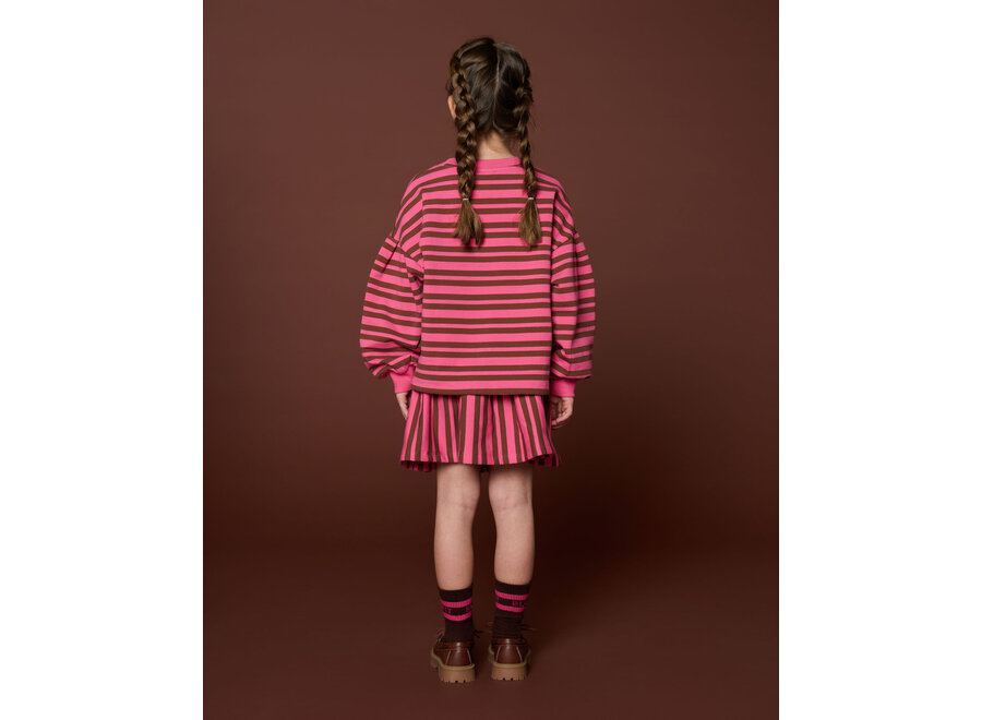 Easy sweater stripe - Pink/ brown