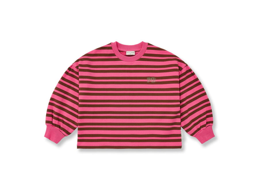 Easy sweater stripe - Pink/ brown