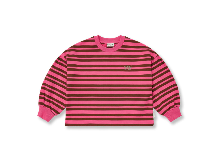 Easy sweater stripe - Pink/ brown
