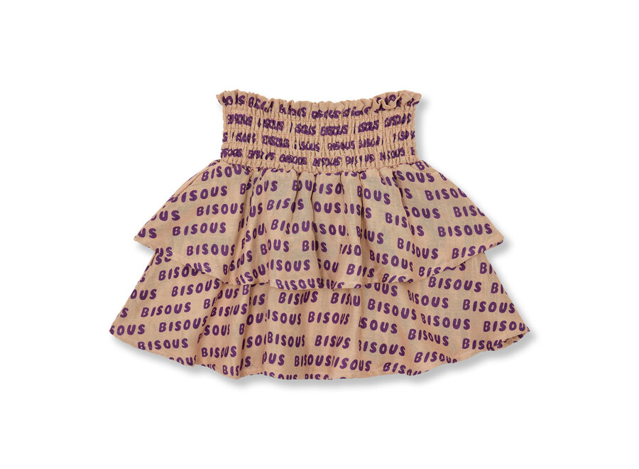 Mini smock skirt bisous - Cork/ purple