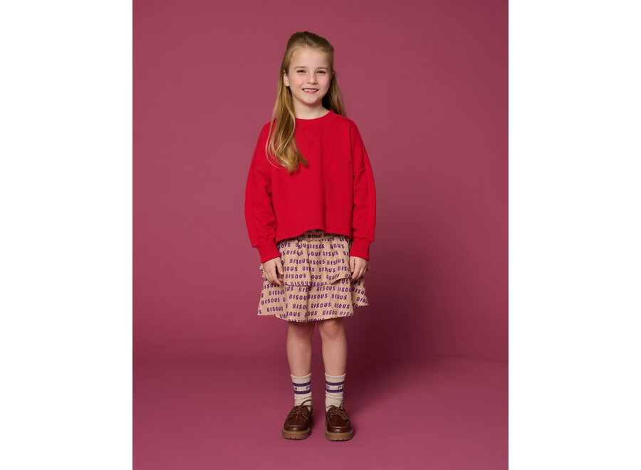 Mini smock skirt bisous - Cork/ purple
