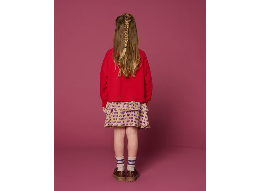 Mini smock skirt bisous - Cork/ purple