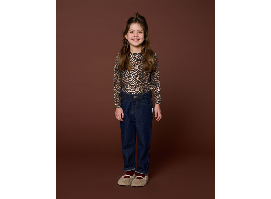 Puff sleeve top - Leopard AOP