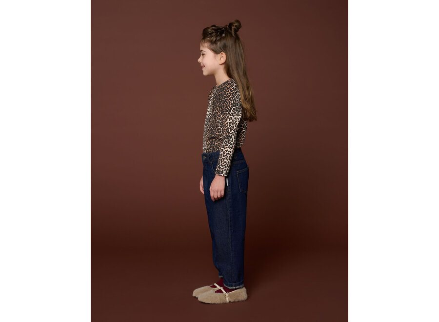 Puff sleeve top - Leopard AOP
