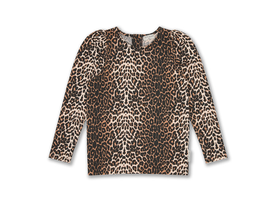 Puff sleeve top - Leopard AOP