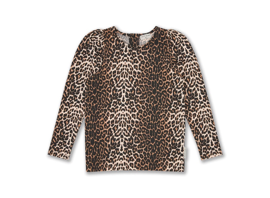 Puff sleeve top - Leopard AOP