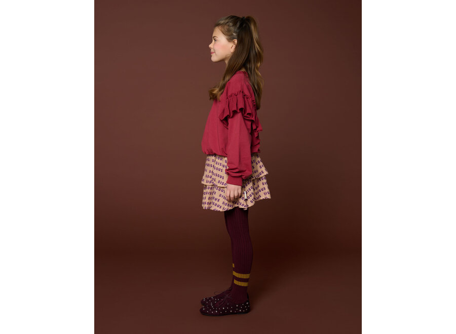 Sweater ruffles - Garnet