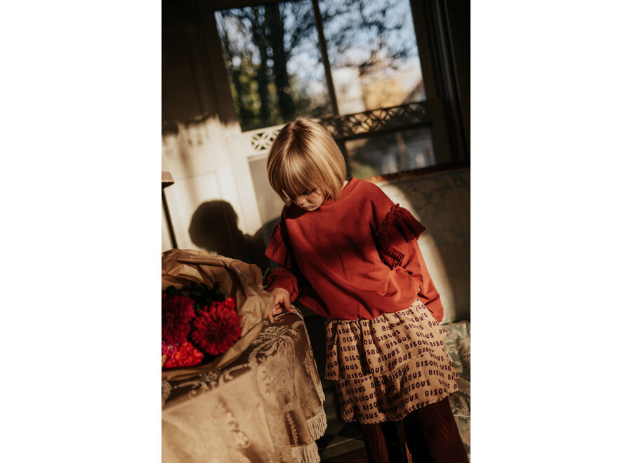 Sweater ruffles - Garnet