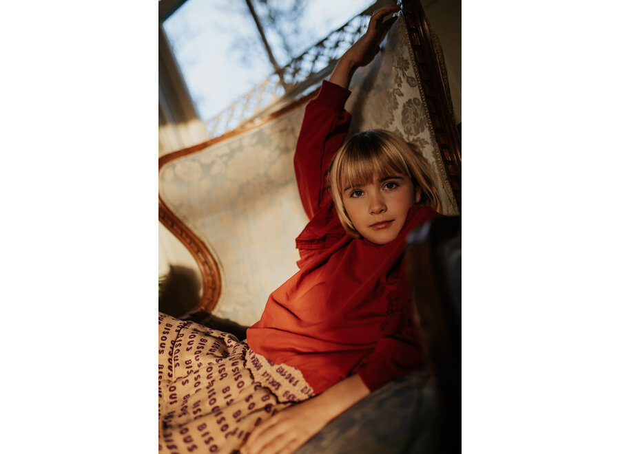 Sweater ruffles - Garnet