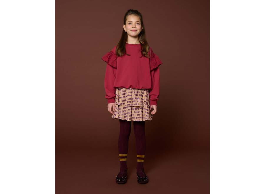 Sweater ruffles - Garnet
