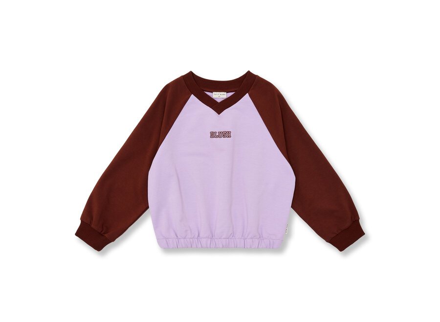 V-neck sweater - Color block