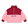 Zipper sweater 'Blush' - Color block