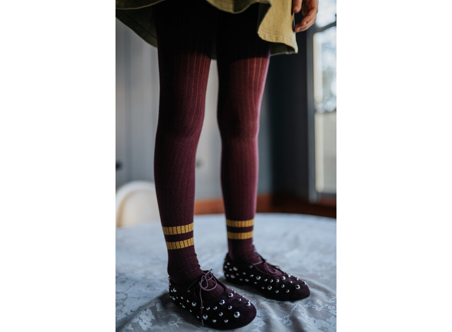 Tight stripes - Fig/ khaki
