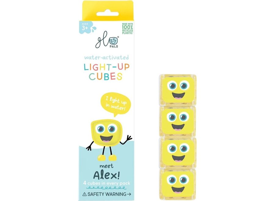 Light up cubes 4 pcs. - Yellow Alex