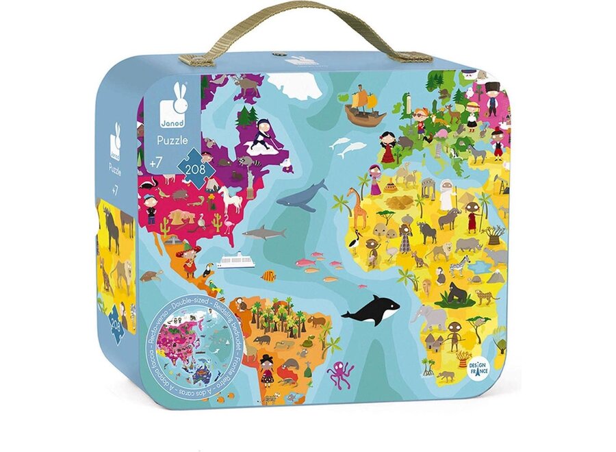 Puzzel - De wereldkaart dubbelzijdig