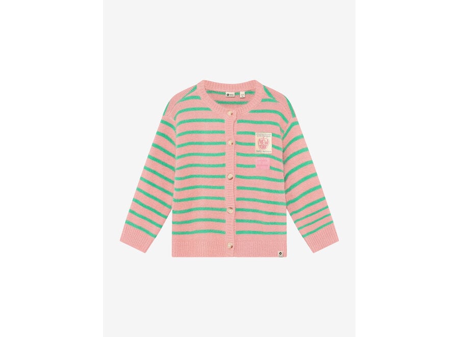 Striped cardigan - Lilas