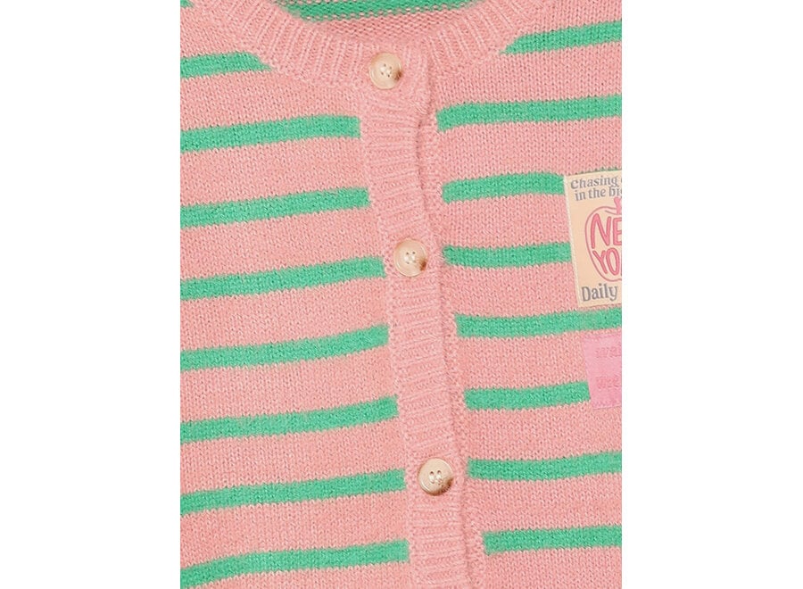 Striped cardigan - Lilas